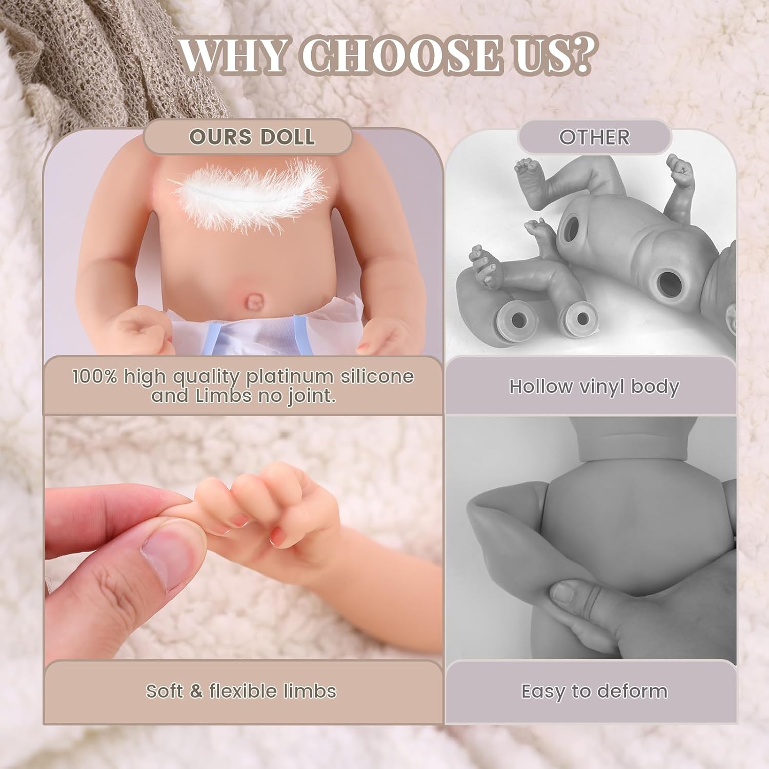 Angel Kiss® Lifelike Reborn Baby Girl Doll - Charlotte